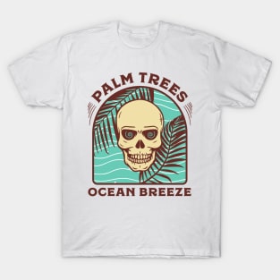 Palm Trees Ocean Breeze Skeleton T-Shirt